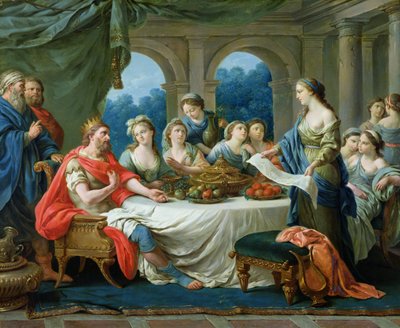 Esther and Ahasuerus, c.1775-80 by Francois Langrenee